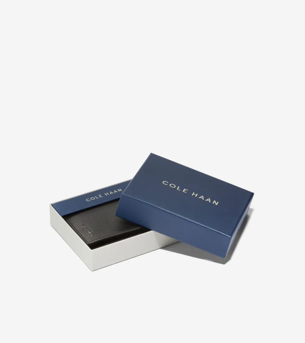 Cole Haan Wallets*Boxshine Trifold Wallet Black