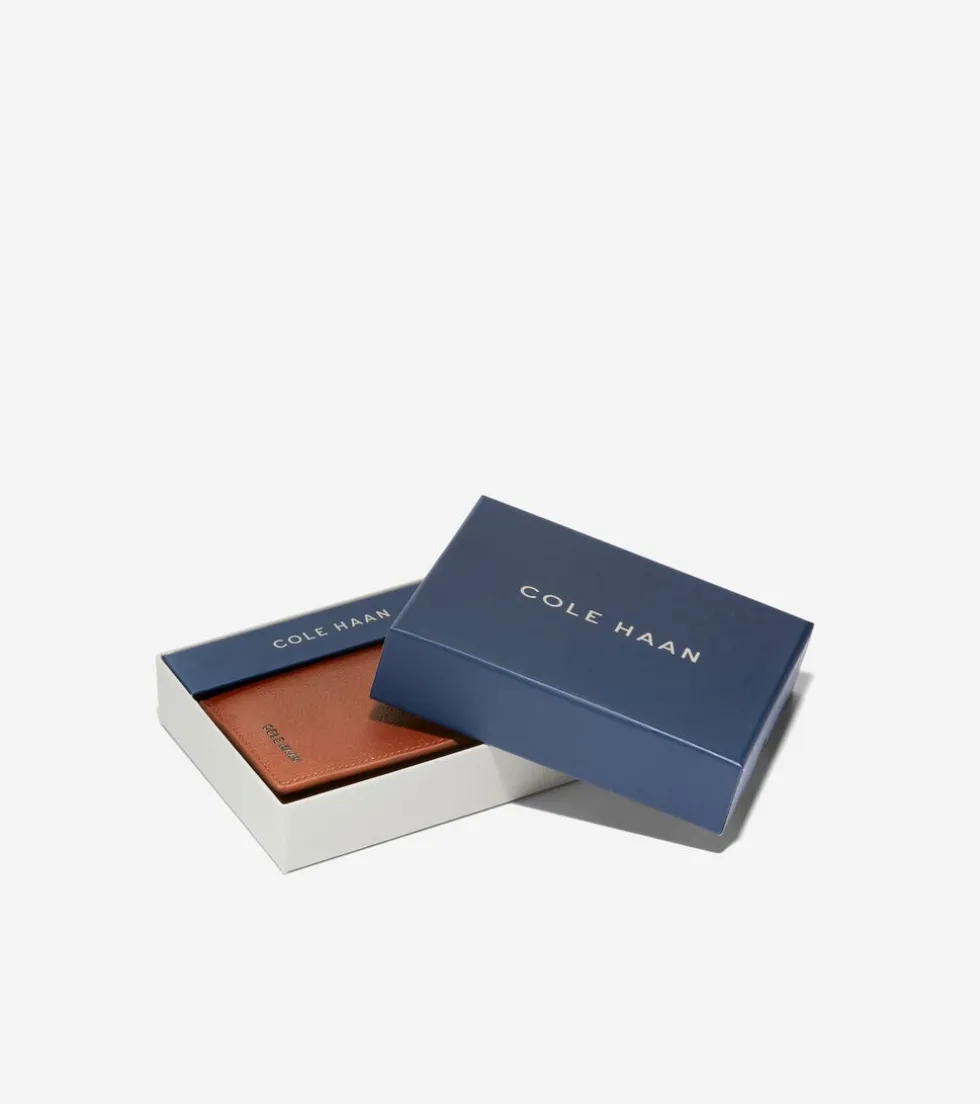 Cole Haan Wallets*Boxshine Trifold Wallet Cognac