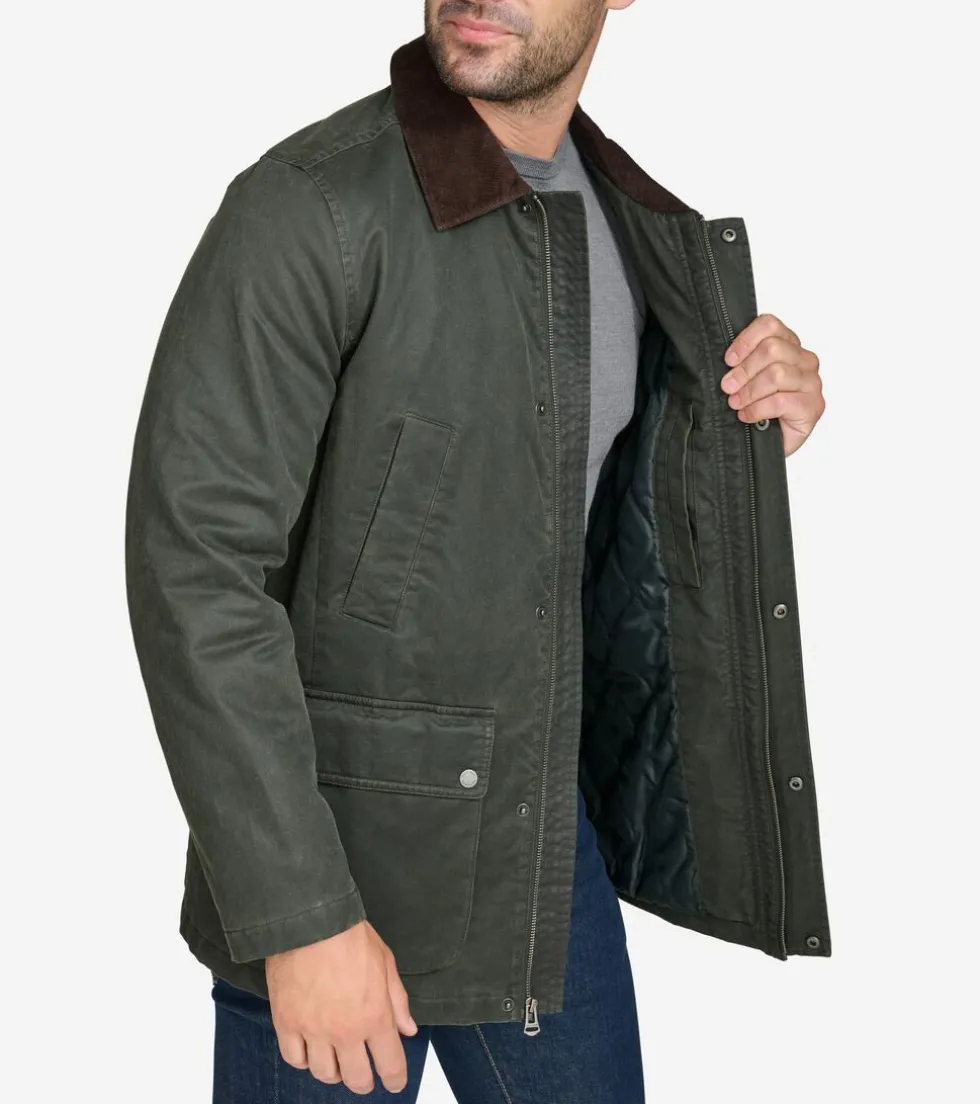Cole Haan Rain Jackets|Outerwear*Coated Cotton Rain Jacket ArmyGreen