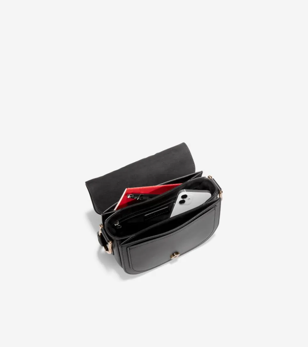 Cole Haan Crossbody Bags*Essential Mini Saddle Bag Black