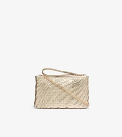 Cole Haan Wallets & Wristlets*Essential Pouch GenevieveWeaveGold