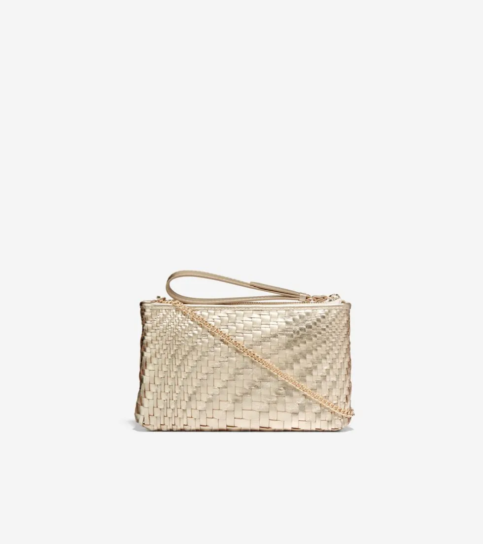 Cole Haan Wallets & Wristlets*Essential Pouch GenevieveWeaveGold