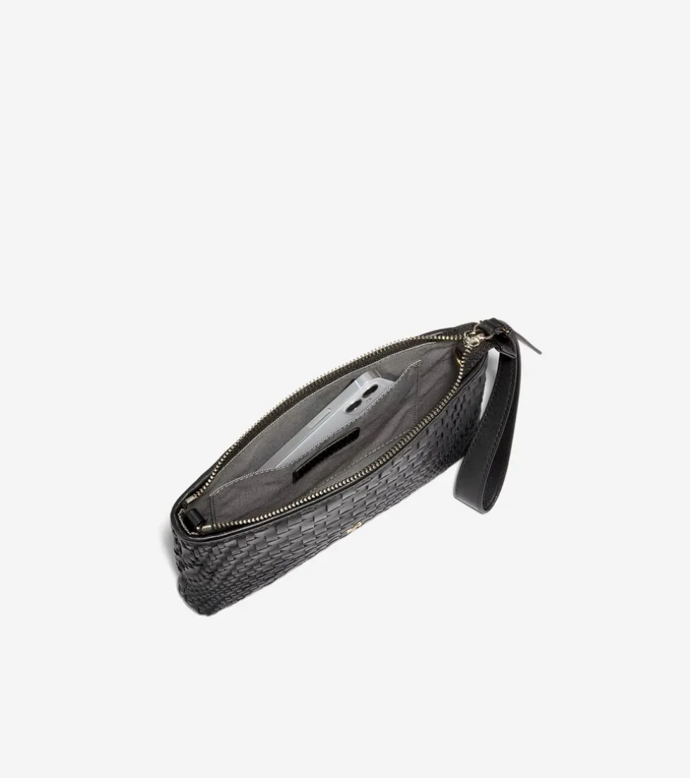 Cole Haan Wallets & Wristlets*Essential Pouch GenevieveWeaveBlack