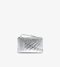 Cole Haan Wallets & Wristlets*Essential Woven Pouch SilverWoven