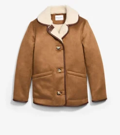 Cole Haan Leather & Suede Jackets|Outerwear*Faux Suede Shearling Jacket Hazelnut