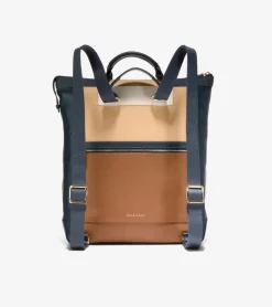 Cole Haan Backpacks*Grand Ambition Convertible Backpack NavyBlazer-Ivory-GoldenHoney