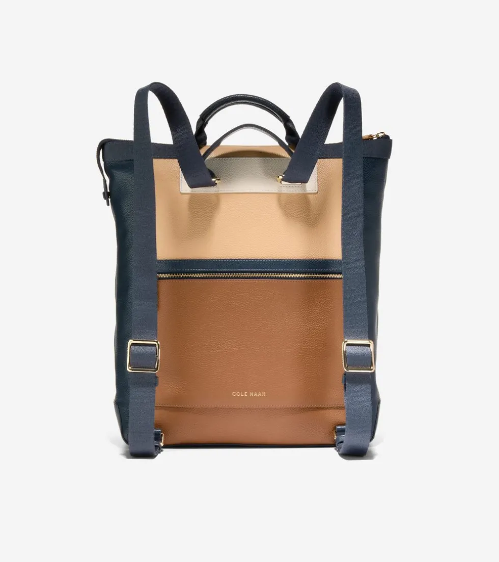 Cole Haan Backpacks*Grand Ambition Convertible Backpack NavyBlazer-Ivory-GoldenHoney