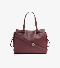 Cole Haan Shoulder Bags*Grand Ambition Side-Cinch Satchel Bloodstone