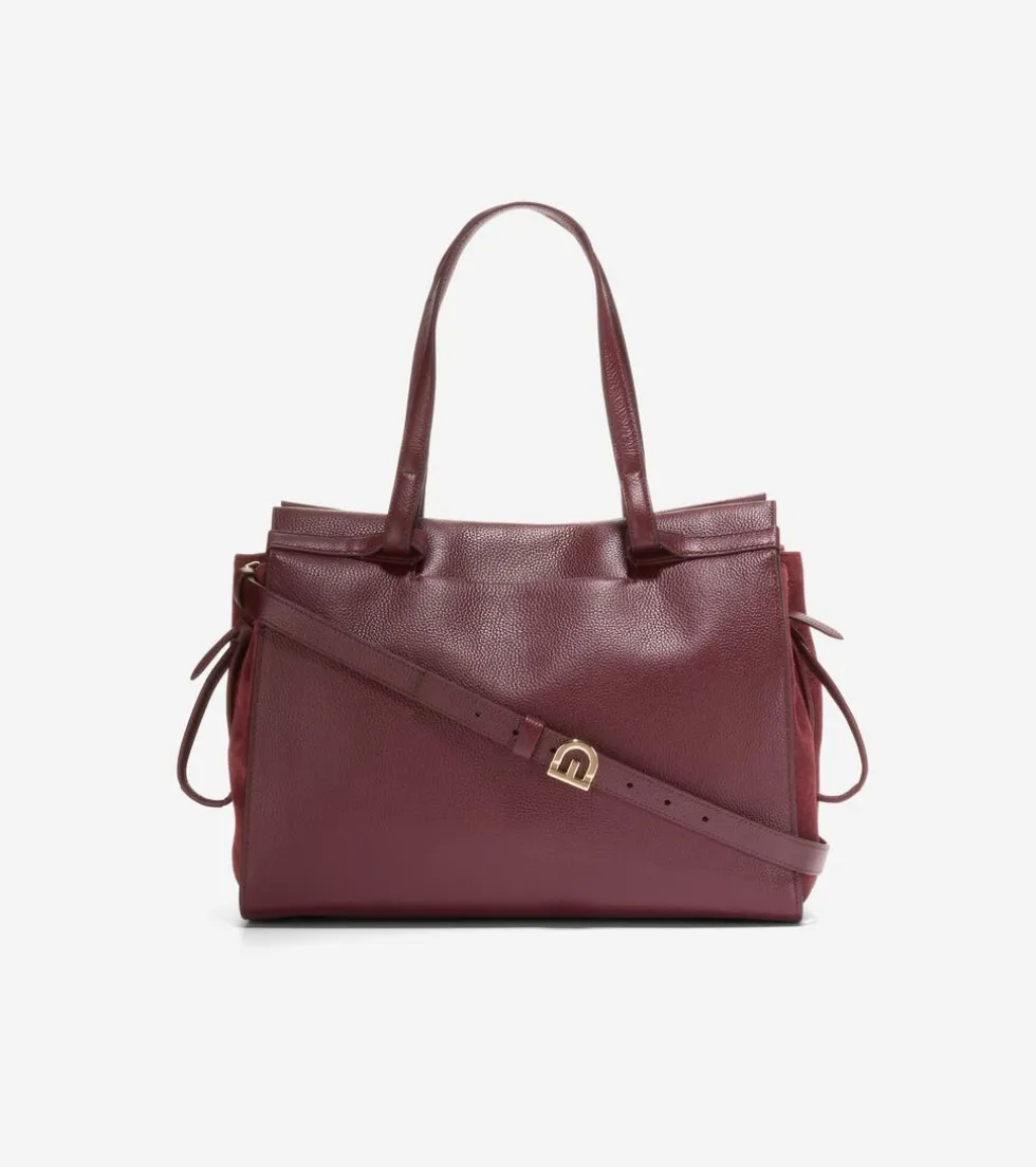 Cole Haan Shoulder Bags*Grand Ambition Side-Cinch Satchel Bloodstone