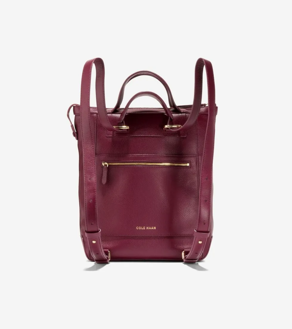 Cole Haan Backpacks*Grand Ambition Small Convertible Luxe Backpack BlackCherry