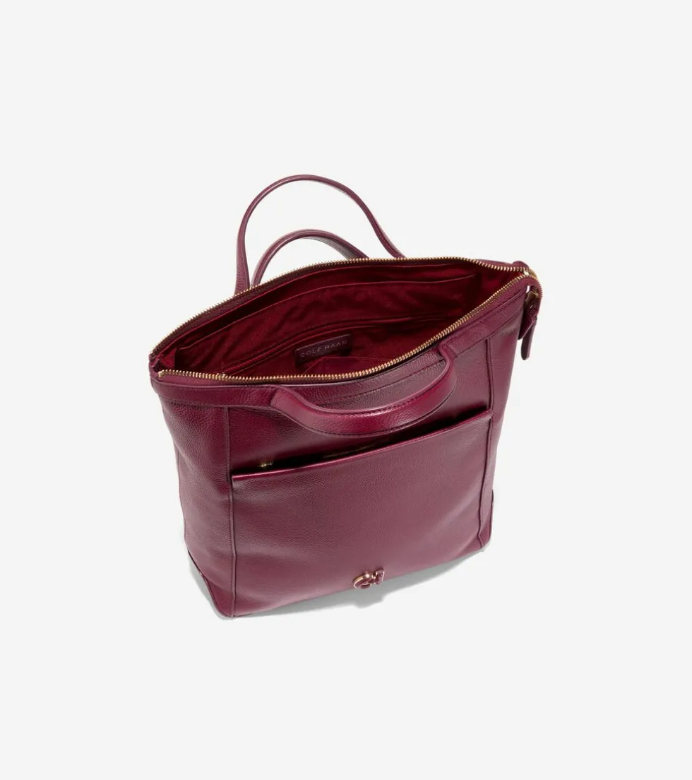 Cole Haan Backpacks*Grand Ambition Small Convertible Luxe Backpack BlackCherry