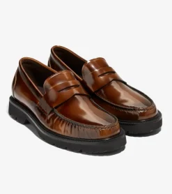 Cole Haan Extended Sizes & Widths|Loafers & Drivers*Men's American Classics Penny Loafers DarkChocolateBrush-Off-Black