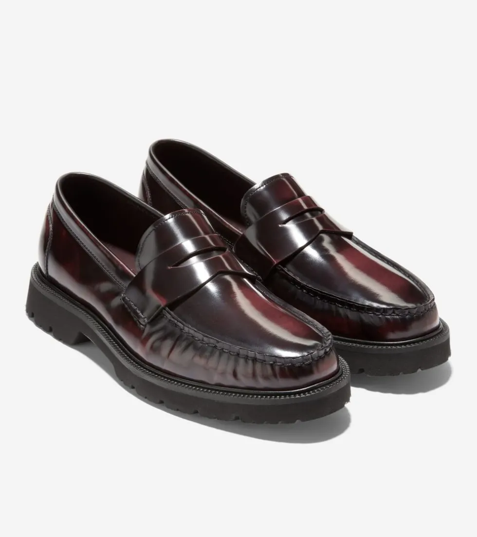 Cole Haan Extended Sizes & Widths|Dress Shoes*Men's American Classics Penny Loafer DeepBurgundy-Black