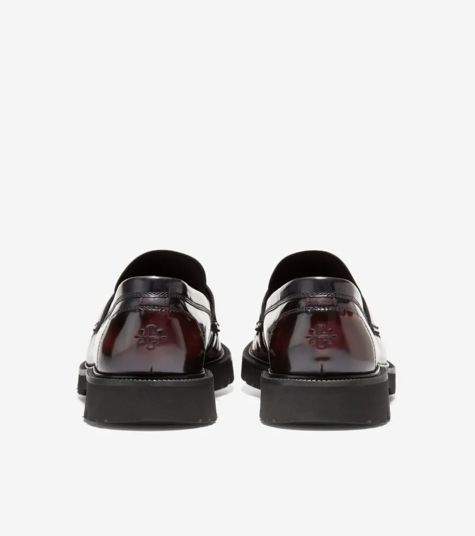 Cole Haan Extended Sizes & Widths|Dress Shoes*Men's American Classics Penny Loafer DeepBurgundy-Black