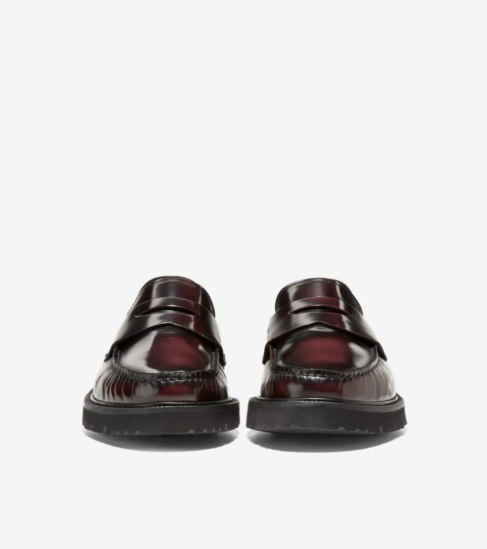 Cole Haan Extended Sizes & Widths|Dress Shoes*Men's American Classics Penny Loafer DeepBurgundy-Black