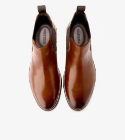 Cole Haan Dress Shoes|Boots*Men's Berkshire Lug Water-Resistant Chelsea Boots BritishTan-DarkChocolate