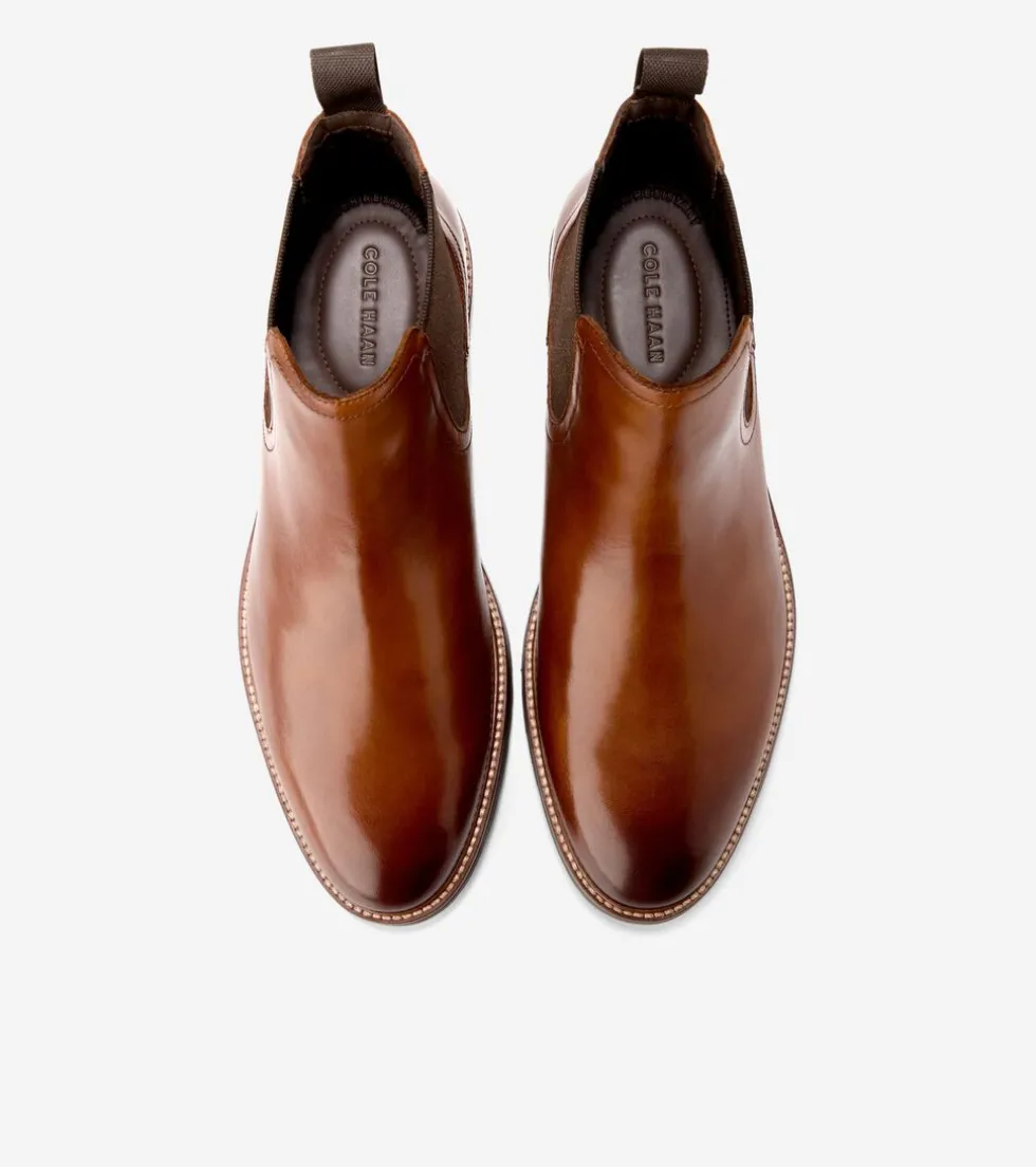 Cole Haan Dress Shoes|Boots*Men's Berkshire Lug Water-Resistant Chelsea Boots BritishTan-DarkChocolate