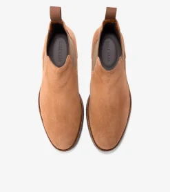 Cole Haan Dress Shoes|Boots*Men's Berkshire Lug Water-Resistant Chelsea Boots BritishTanSuede-Natural