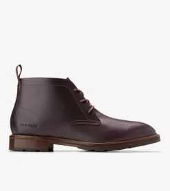 Cole Haan Dress Shoes|Boots*Men's Berkshire Lug Water-Resistant Chukka Boots Bloodstone-DarkNatural