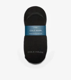 Cole Haan Socks*Men's Casual Cushion Sock Liner – 2 Pack Black