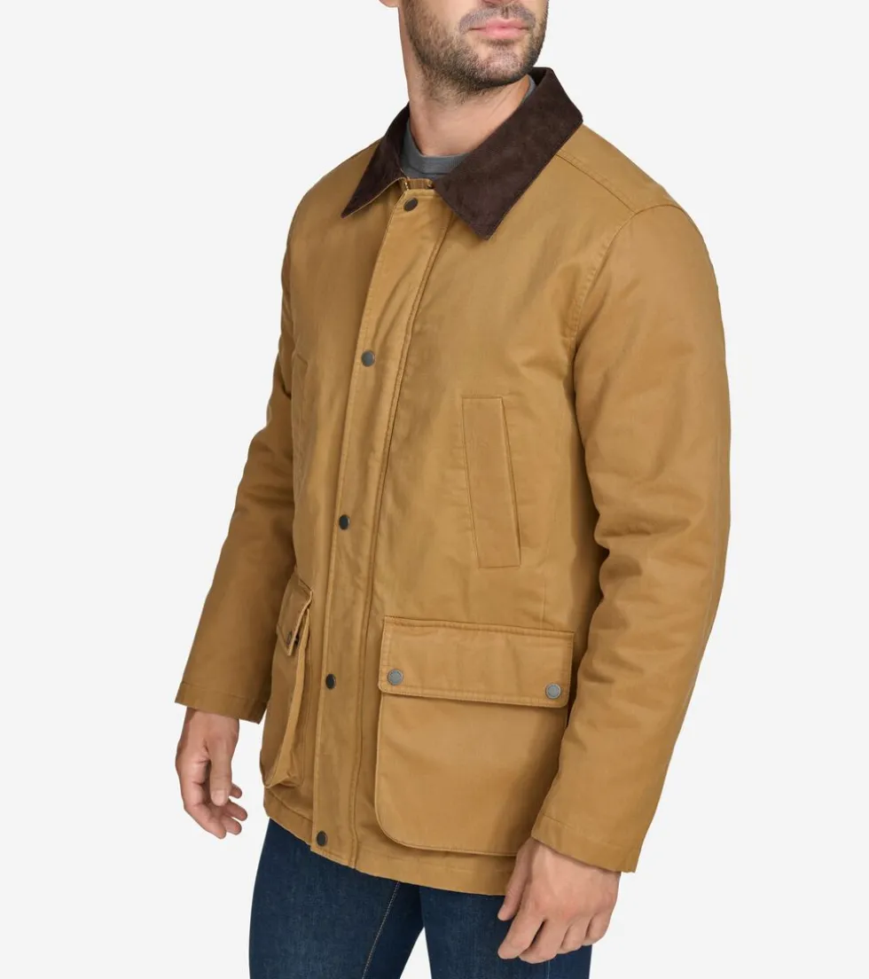 Cole Haan Rain Jackets|Outerwear*Men's Coated Rain Jacket Khaki