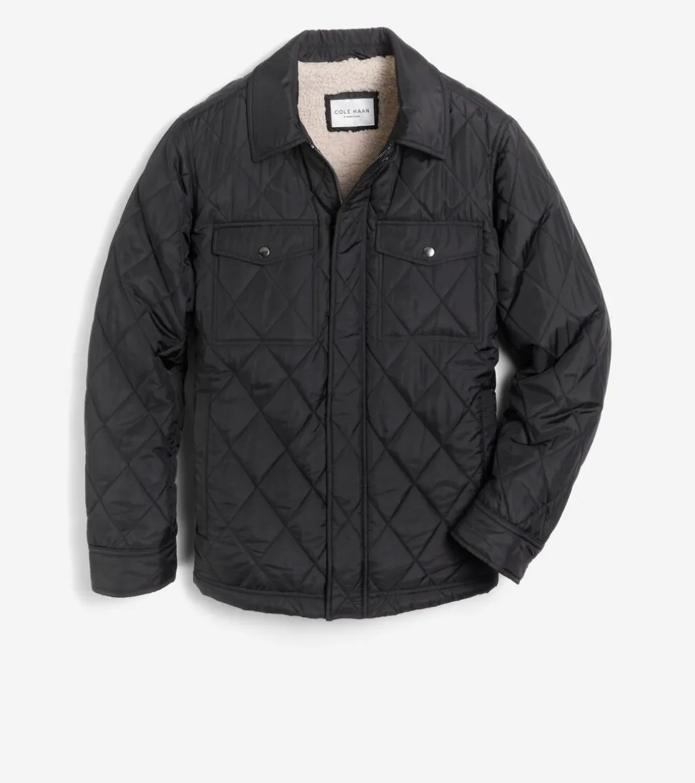 Cole Haan Outerwear|Quilted Jackets*Men's Diamond Quilted Jacket Black
