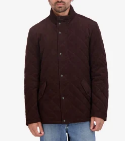 Cole Haan Quilted Jackets|Outerwear*Men's Diamond-Quilted Corduroy Jacket Chocolate