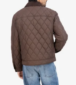 Cole Haan Quilted Jackets|Outerwear*Men's Diamond-Quilted Short Jacket Brown