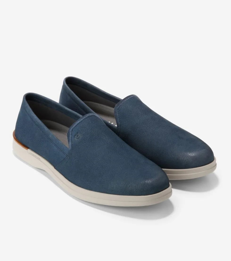 Cole Haan Loafers & Drivers*Men's Grand Ambition Slip-On Loafers Blueberry-OxfordTan