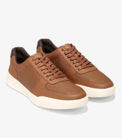 Cole Haan Extended Sizes & Widths|Sneakers*Men's Grand Crosscourt Modern Tennis Sneakers BritishTanPerforated-DarkBrown