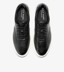 Cole Haan Sneakers*Men's Grand Kittery Wingtip Sneakers Black-Ivory