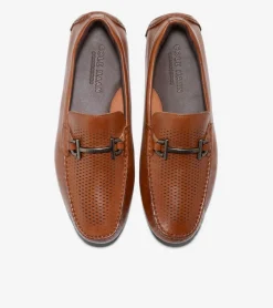 Cole Haan Loafers & Drivers*Men's Grand Laser Bit Driving Loafers BritishTan-Java
