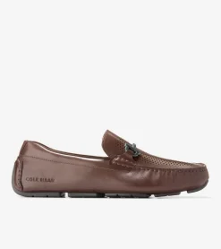 Cole Haan Dress Shoes|Loafers & Drivers*Men's Grand Laser Bit Driving Loafers Lava-BlackWalnut