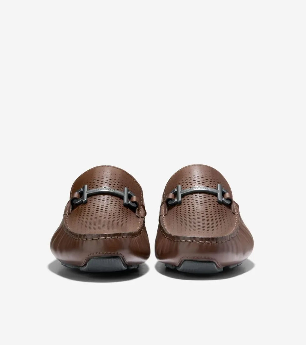 Cole Haan Dress Shoes|Loafers & Drivers*Men's Grand Laser Bit Driving Loafers Lava-BlackWalnut