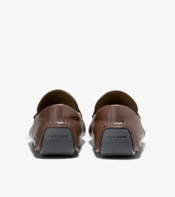 Cole Haan Dress Shoes|Loafers & Drivers*Men's Grand Laser Bit Driving Loafers Lava-BlackWalnut