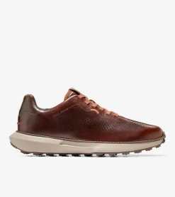 Cole Haan Sneakers*Men's GrandPr&oslash; Ashland Laser Perforated Sneakers Cappuccino-Acorn-SilverLining