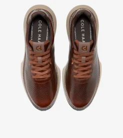 Cole Haan Sneakers*Men's GrandPrø Ashland Laser Perforated Sneakers Cappuccino-Acorn-SilverLining
