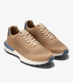 Cole Haan Sneakers*Men's GrandPr&oslash; Ashland Laser Perforated Sneakers Sesame-Folkstone-Gray-Ivory