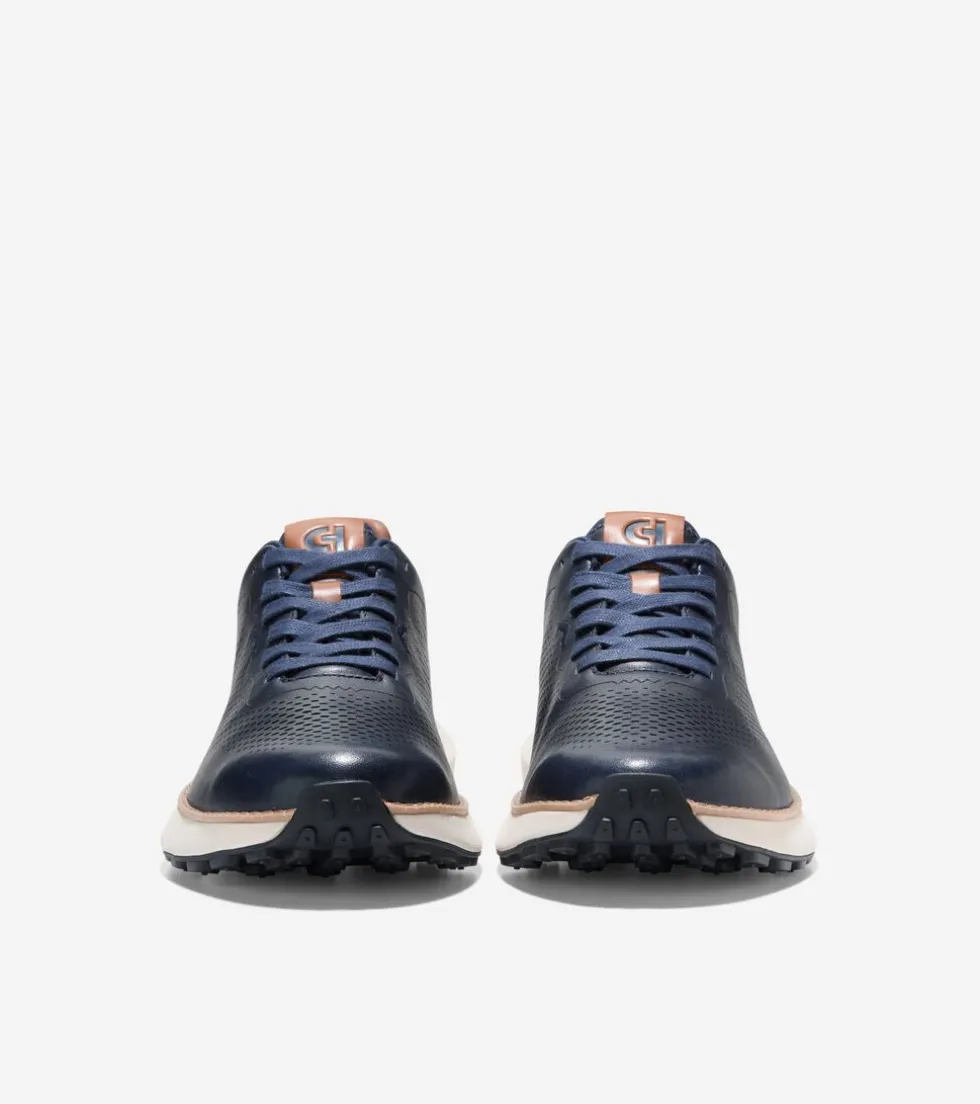 Cole Haan Extended Sizes & Widths|Sneakers*Men's GrandPrø Ashland Laser Perforated Sneakers NavyBlazer-BritishTan-Ivory