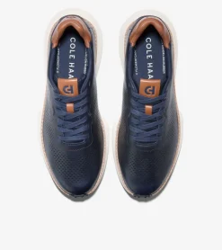 Cole Haan Extended Sizes & Widths|Sneakers*Men's GrandPrø Ashland Laser Perforated Sneakers NavyBlazer-BritishTan-Ivory