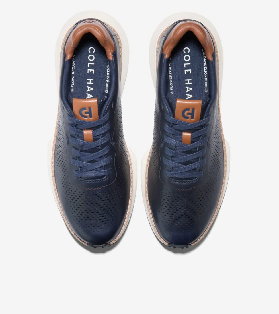 Cole Haan Extended Sizes & Widths|Sneakers*Men's GrandPrø Ashland Laser Perforated Sneakers NavyBlazer-BritishTan-Ivory