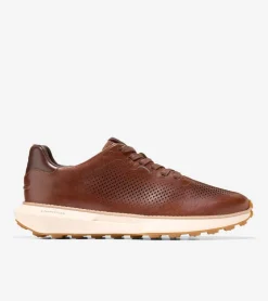 Cole Haan Extended Sizes & Widths|Sneakers*Men's GrandPrø Ashland Laser Perforated Sneakers Acorn-Madeira-Ivory