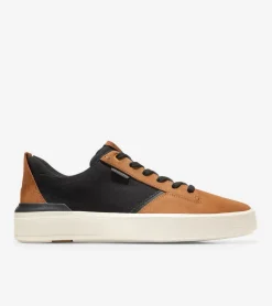 Cole Haan Sneakers*Men's GrandPr&oslash; Crew Sneakers Black-GoldenToffee-Ivory