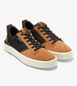 Cole Haan Sneakers*Men's GrandPr&oslash; Crew Sneakers Black-GoldenToffee-Ivory