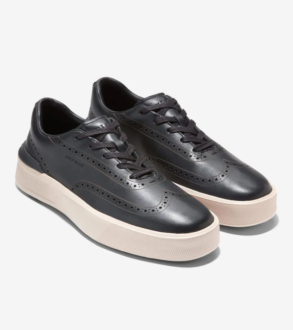 Cole Haan Sneakers*Men's GrandPrø Crew Wingtip Sneakers Black-Birch