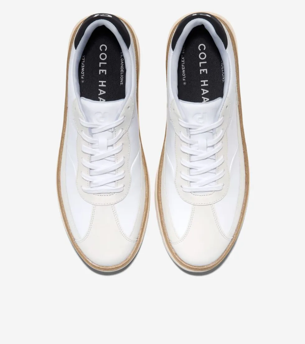 Cole Haan Sneakers*Men's GrandPrø FeatherArc Bike Toe Sneakers OpticWhite-Ivory-Black