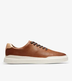 Cole Haan Extended Sizes & Widths|Sneakers*Men's GrandPrø Rally Laser Cut Sneakers BritishTan-Ivory
