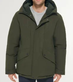 Cole Haan Puffer Jackets|Outerwear*Men's Hooded Puffer Jacket Olive