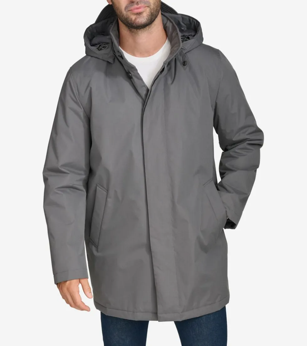 Cole Haan Rain Jackets|Outerwear*Men's Hooded Rain Jacket Grey