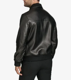 Cole Haan Leather & Suede Jackets|Outerwear*Men's Leather Aviator Jacket Black